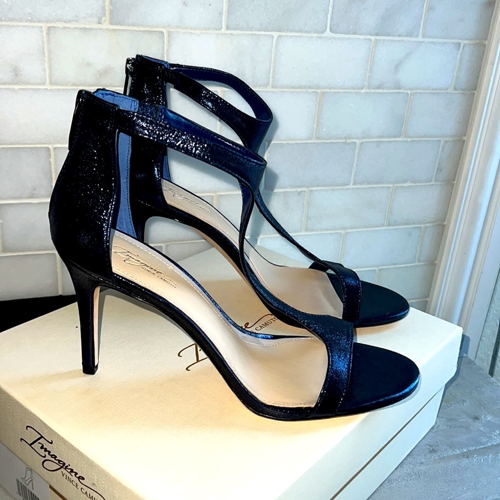 - Imagine Vince Camuto Phoebe Blue Shimmer heels Inkwell size 11